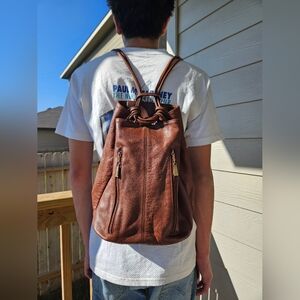 Vintage Jeanne Benét leather backpack/handbag (Travel Bag)